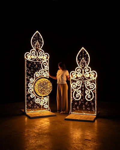 Световая декорация Новогодняя свеча малая